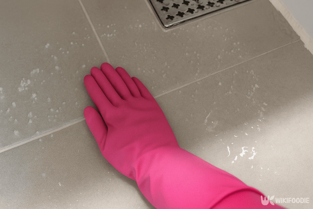 소금으로 바닥 청소하는 자료 사진. / 위키푸디