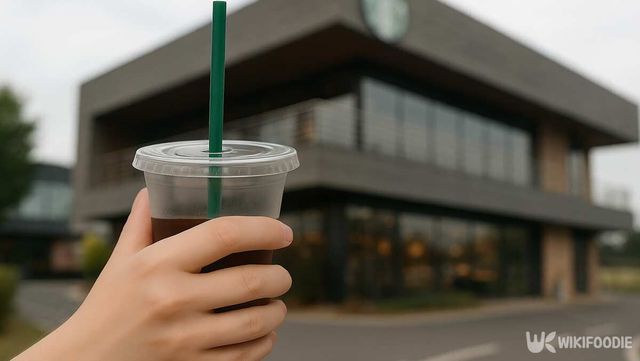 카페 앞에서 음료를 들고 있는 손 자료 사진. / 위키푸디