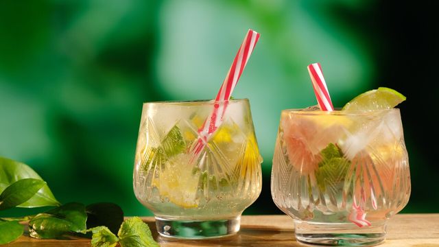 두 잔의 레모네이드가 테이블에 놓여 있다. / Meteoritka-shutterstock.com