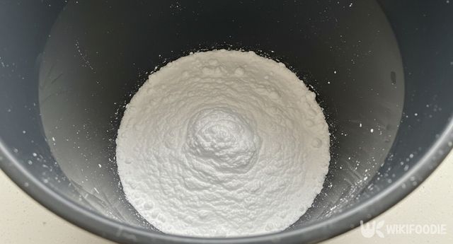 쓰레기통 바닥에 베이킹소다를 뿌린 자료 사진. / 위키푸디