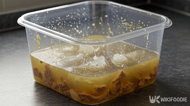 고기르 따로 굳혀서 버리는 자료 사진. / 위키푸디