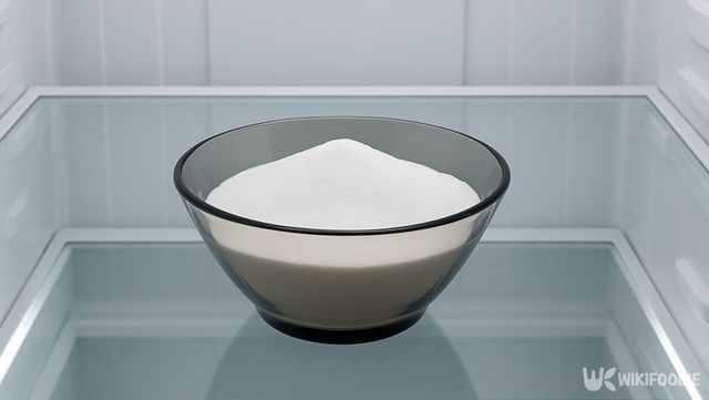 냄새를 제거하기 위해 베이킹 소다를 냉장고에 넣은 모습이다. / 위키푸디