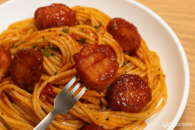 새송이버섯 파스타 자료 사진. / 위키푸디