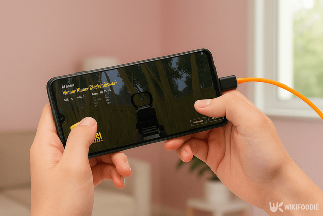 핸드폰 충전하는 자료 사진. / 위키푸디