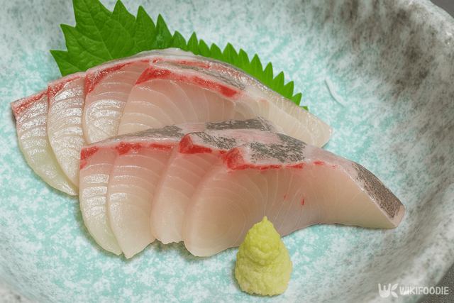 잿방어 회 자료 사진. / 위키푸디