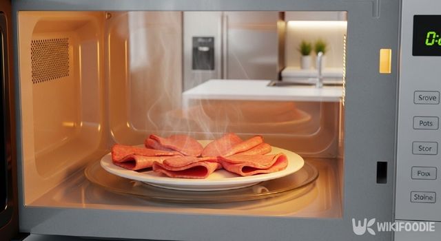 전자레인지에 가공육류를 데우는 자료사진. / 위키푸디