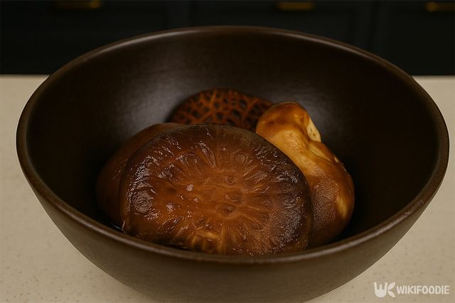 그릇에 표고버섯이 담겨 있다. / 위키푸디