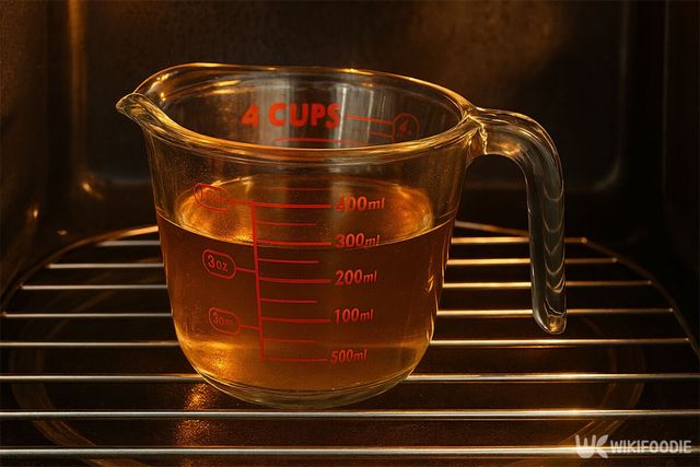 식초를 전자레인지에 데우고 있다. / 위키푸디