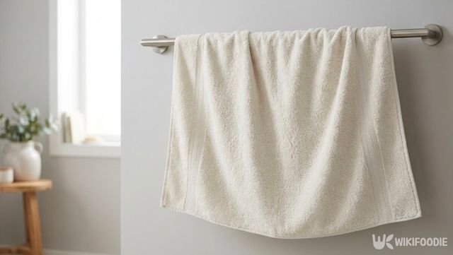 가지런히 펼쳐 걸린 수건이다. / 위키푸디