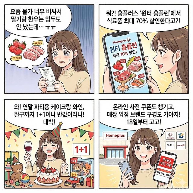 4컷 만화. / 위키푸디