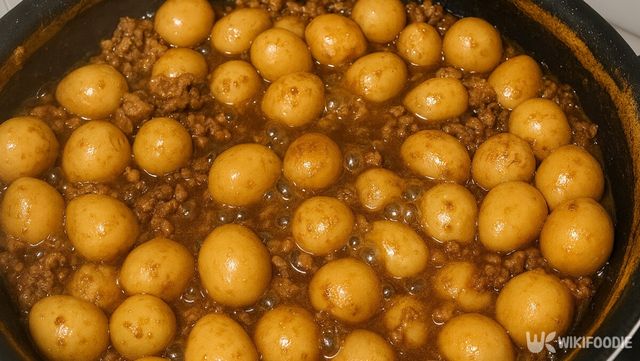 돼지고기 메추리알 장조림 자료 사진. / 위키푸디