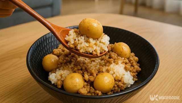 돼지고기 메추리알 장조림 자료 사진. / 위키푸디