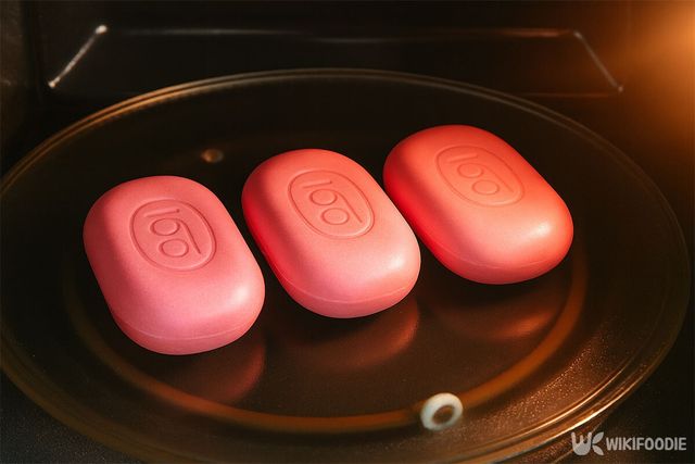 종이컵에 담은 비누를 전자레인지에 가열하고 있다. / 위키푸디