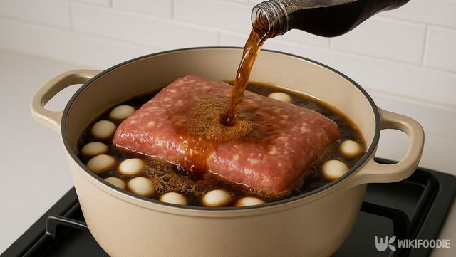 돼지고기 메추리알 장조림 자료 사진. / 위키푸디