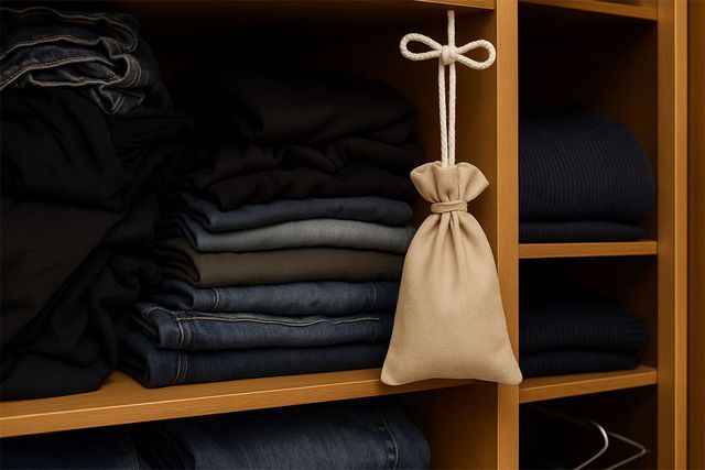 주머니에 담은 비누를 옷장에 걸어두고 있다. / 위키푸디