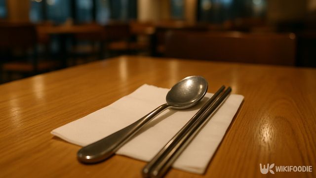 식당 테이블 위에 종이 냅킨이 놓여 있다. / 위키푸디