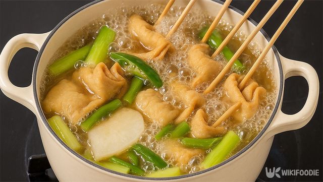 어묵탕이 보글보글 끓고 있다. / 위키푸디