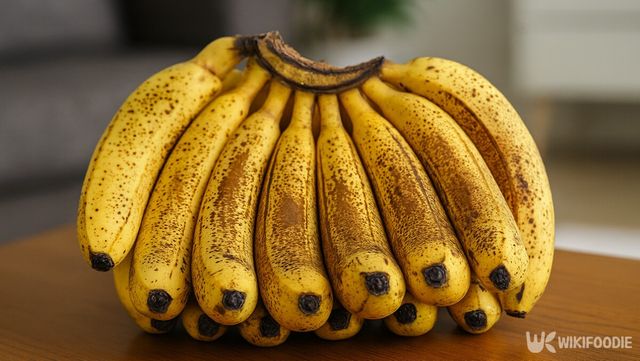 갈색 반점 바나나 자료 사진. / 위키푸디