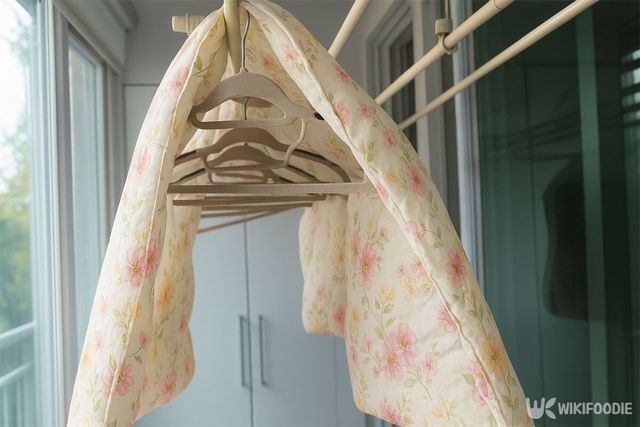 베란다에서 이불을 건조하고 있다. / 위키푸디