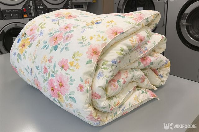 이불을 'ㄹ자'로 접은 모습이다. / 위키푸디