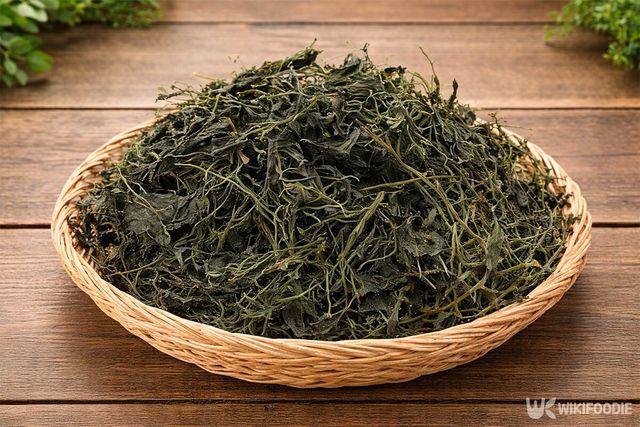 건조한 곤드레가 바구니에 한가득 담겨 있다. / 위키푸디