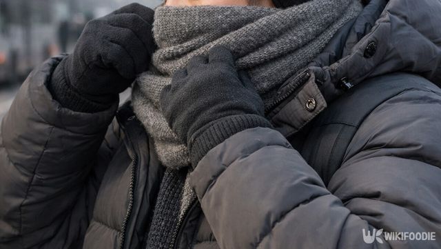 추운 날 옷을 두껍게 한 벌 입는 것보다 얇은 옷을 여러 겹 겹쳐 입은 한 남성이다. / 위키푸디