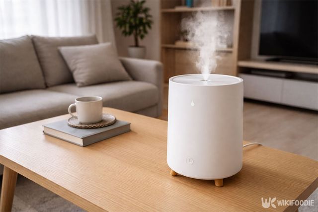 탁자 위에 가습기가 놓여 있다. / 위키푸디