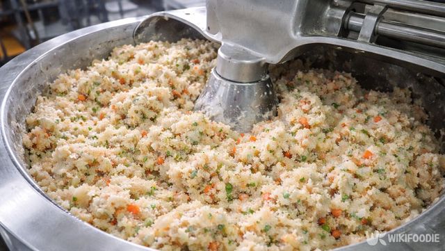 공장에서 어묵 반죽을 만들고 있다. / 위키푸디