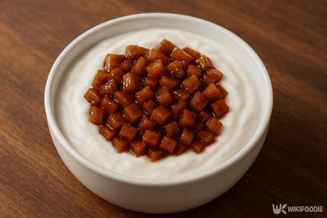 요거트 위에 무정과를 올린 자료 사진. / 위키푸디