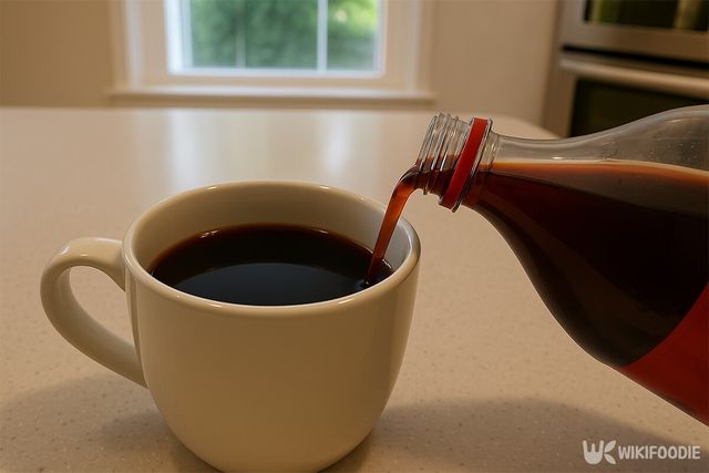 김빠진 콜라를 붓고 있다. / 위키푸디