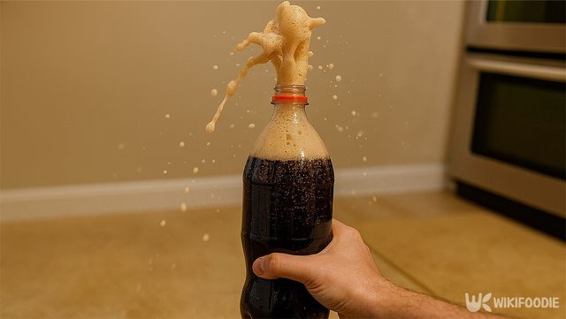 콜라의 탄산이 세고 있는 모습이다. / 위키푸디