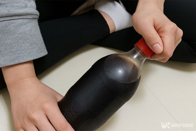 콜라 뚜껑을 꽉 잠그고 있다. / 위키푸디
