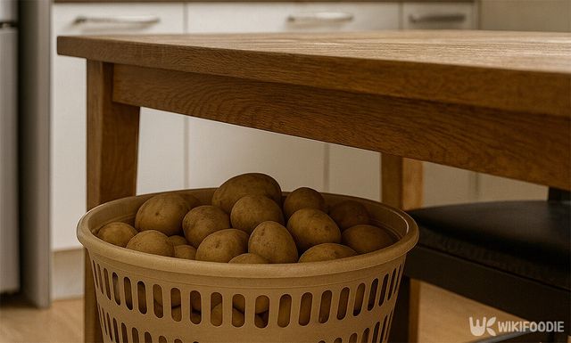 감자가 빛이 닿지 않는 바구니에 담겨 있다. / 위키푸디