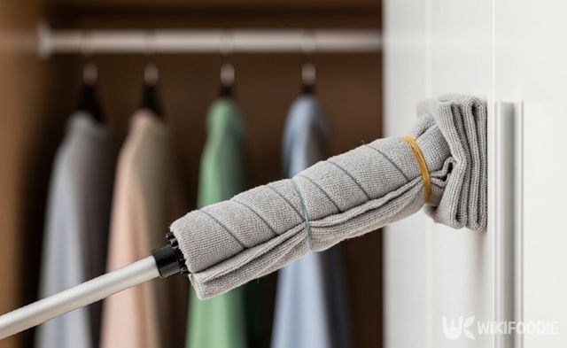 우산대로 청소하는 자료 사진. / 위키푸디