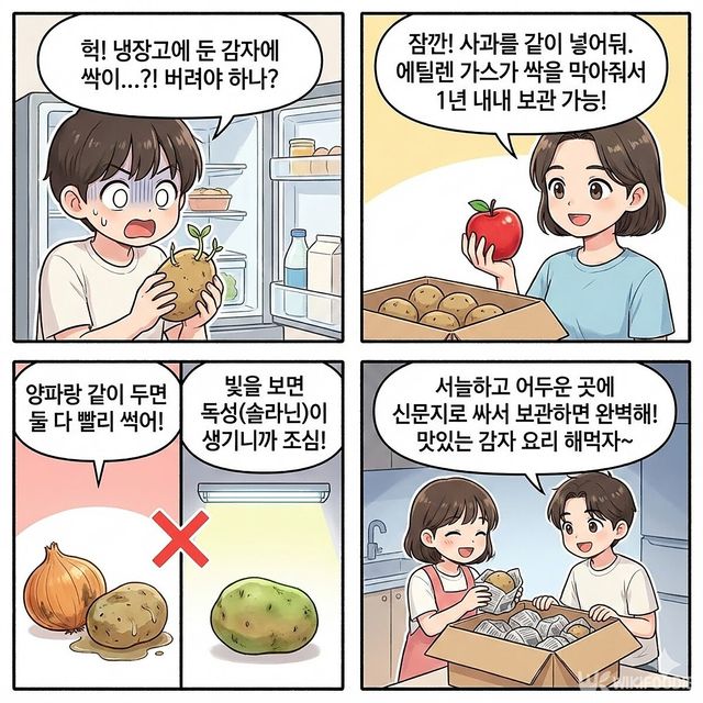 4컷 만화. / 위키푸디