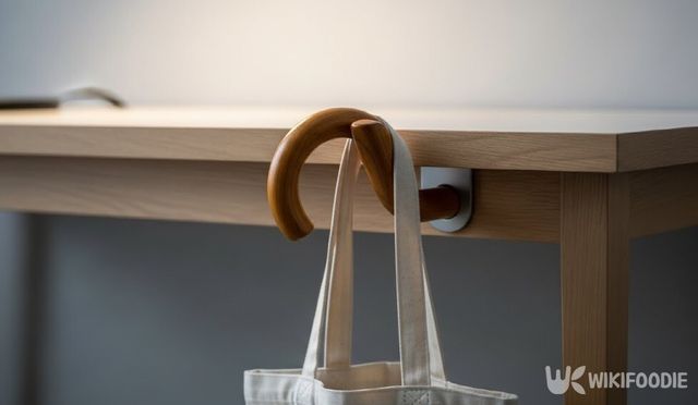 우산 손잡이로 가방 걸이를 만든 자료 사진. / 위키푸디