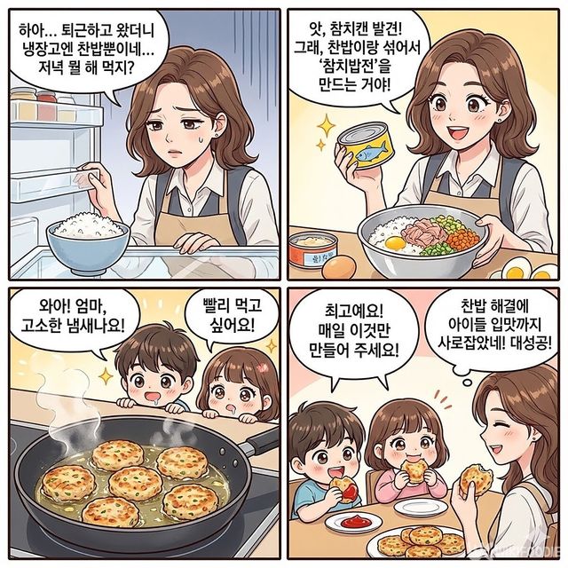 4컷 만화. / 위키푸디