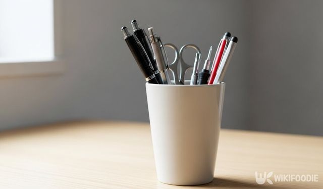 일회용 커피 컵으로 책상 정리 수납함을 만든 자료 사진. / 위키푸디