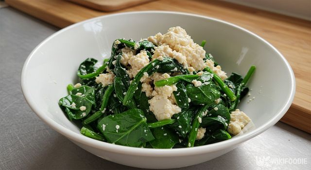 '시금치두부무침' 레시피 만드는 법. / 위키푸디