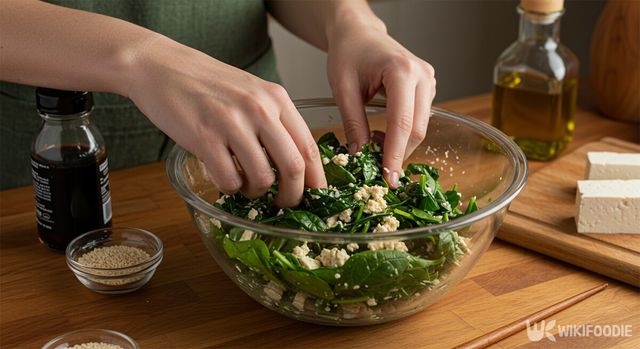 '시금치두부무침' 레시피 만드는 법. / 위키푸디