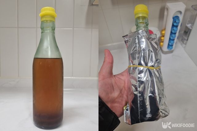 라면봉지로 들기름의 빛을 차단하는 방법. / 위키푸디