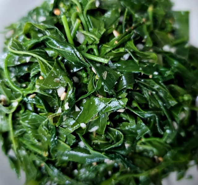 홑잎나물무침. / 유튜브 채널 '고은향'