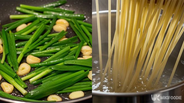 달래 파스타 자료사진. / 위키푸디