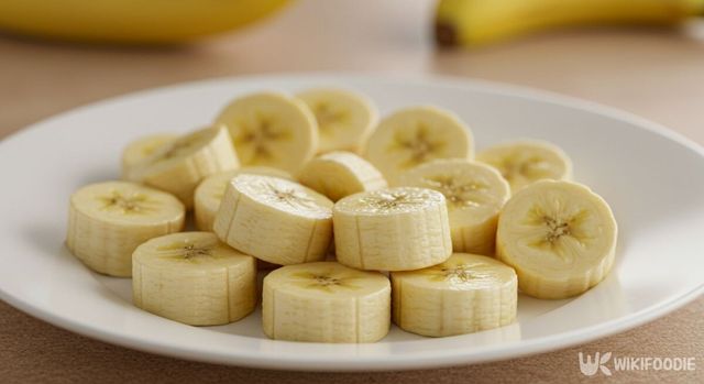 바나나가 접시 위에 놓여 있다. / 위키푸디