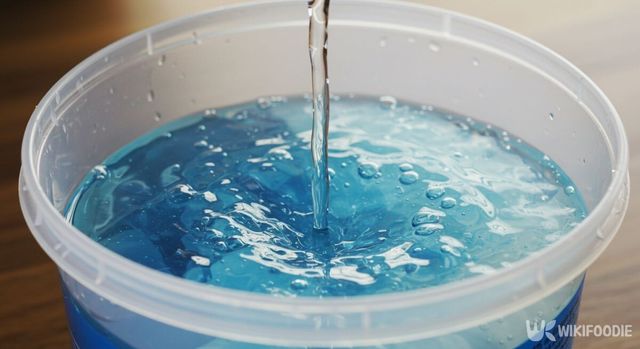 락스와 세제를 혼합하고 있다. / 위키푸디