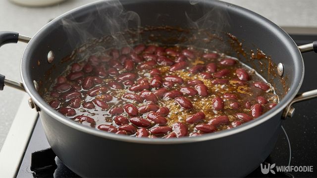 강낭콩 콩자반 만드는 과정. / 위키푸디