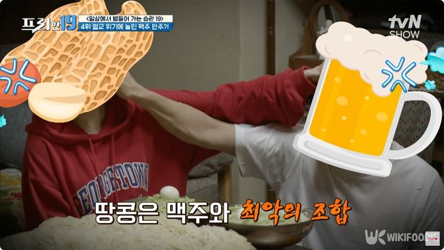 맥주 안주로 최악의 조합인 땅콩 자료사진. / 유튜브 tvN Joy '프리안19'
