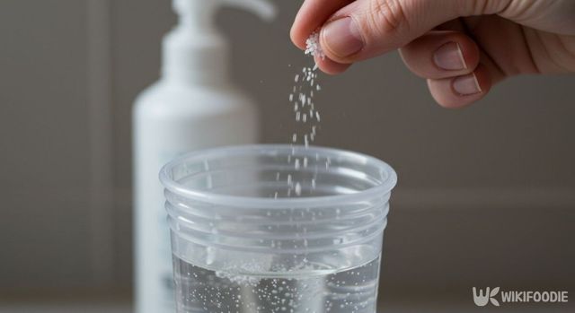 컵에 소금을 넣는 모습. / 위키푸디