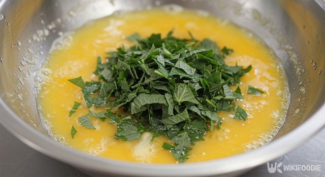 깻잎달걀부침 자료사진. / 위키푸디