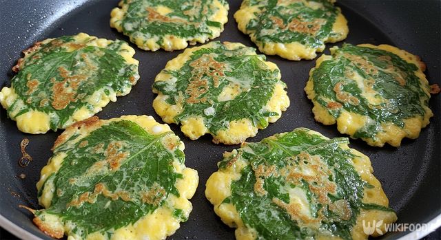 깻잎달걀부침 자료사진. / 위키푸디